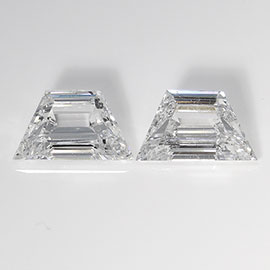 1.04 cttw Pair of Trapezoid Natural Diamonds : F / VS2