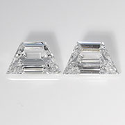 1.04 cttw F / VS2 Pair of Trapezoid Natural Diamonds