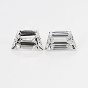 0.47 cttw G / VS1 Pair of Trapezoid Step Cut Natural Diamonds