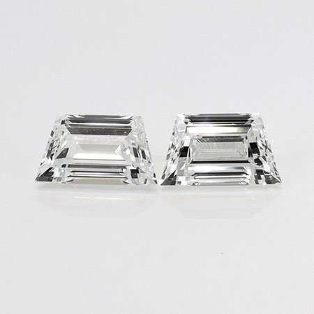 1.21 cttw Pair of Trapezoid Natural Diamonds : F / VS1