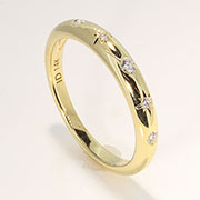 14K Yellow Gold 0.10ct Diamond Band