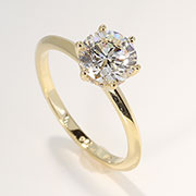 14K Yellow Gold 1.56cttw Lab Grown Hidden Halo Diamond Ring