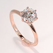 18K Rose Gold 1.56cttw Diamond Hidden Halo Ring