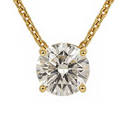 14K Yellow Gold 1.00cttw Lab Grown Diamond Pendant