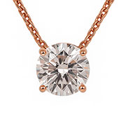 14K Rose Gold 1.00cttw Lab Grown Diamond Pendant