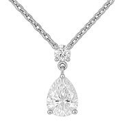 14K White Gold 0.82cttw Lab Grown Diamond Pendant