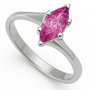 18K White Gold 0.70ct Sapphire Ring
