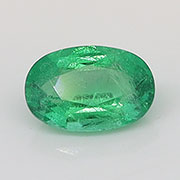 0.42 ct Rich Grass Green Oval Natural Emerald