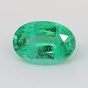 0.44 ct Rich Grass Green Oval Natural Emerald