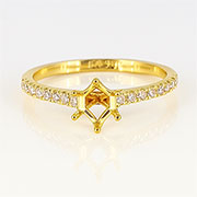 18K Yellow Gold 0.25cttw Diamond Setting