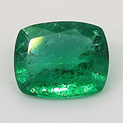 0.30 ct Grass Green Cushion Cut Natural Emerald