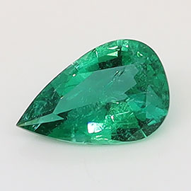 0.27 ct Pear Shape Natural Emerald : Rich Green