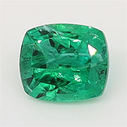 0.20 ct Grass Green Cushion Cut Natural Emerald