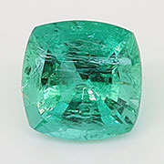 0.26 ct Grass Green Cushion Cut Natural Emerald