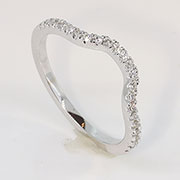 18K White Gold 0.17cttw Diamond Band