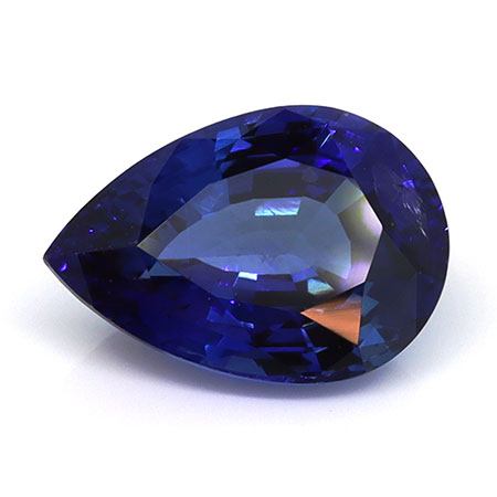 2.85 ct Deep Rich Blue Pear Shape Natural Blue Sapphire