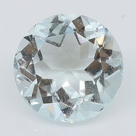 0.59 ct Round Natural Aquamarine : Fine Blue