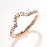 18K Rose Gold 0.20cttw Diamond Band