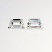 1.06 cttw F / VS1 Pair of Trapezoid Step Cut Natural Diamonds