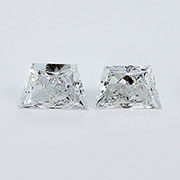 0.35 cttw D / VVS2 Pair of Trapezoid Natural Diamonds