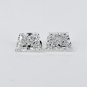 0.42 cttw D / VVS2 Pair of Trapezoid Natural Diamonds