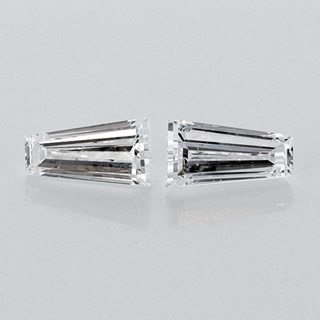 0.25 cttw Pair of Taper Baguette Natural Diamonds : D / VVS2