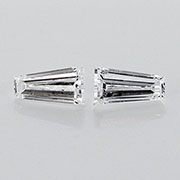 0.25 cttw D / VVS2 Pair of Taper Baguette Natural Diamonds