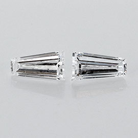 0.25 cttw Pair of Taper Baguette Natural Diamonds : D / VVS2