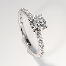 14K White Gold Multi Stone Ring : 1.28 cttw Lab Grown Diamonds