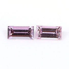0.28 cttw Pair of Baguette Natural Pink Sapphires : Fine Pink