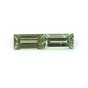 0.29 cttw Fine Green Pair of Baguette Natural Green Sapphires