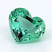 0.56 ct Grass Green Heart Shape Natural Emerald