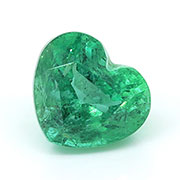 0.67 ct Grass Green Heart Shape Natural Emerald