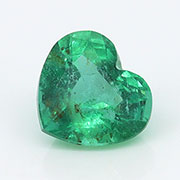 0.53 ct Fine Green Heart Shape Natural Emerald