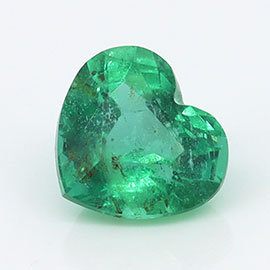 0.53 ct Heart Shape Natural Emerald : Fine Green