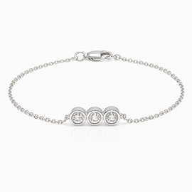 14K White Gold Tennis Bracelet : 0.27 cttw Diamonds