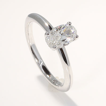 14K White Gold Solitaire Ring : 0.76 cttw Lab Grown Diamonds