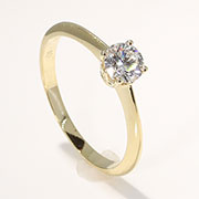 18K Yellow Gold 0.50ct Diamond Ring