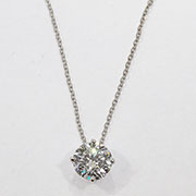 14K White Gold 0.70cttw Lab Grown Diamond Pendant