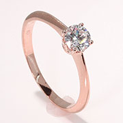 18K Rose Gold 0.50ct Diamond Ring