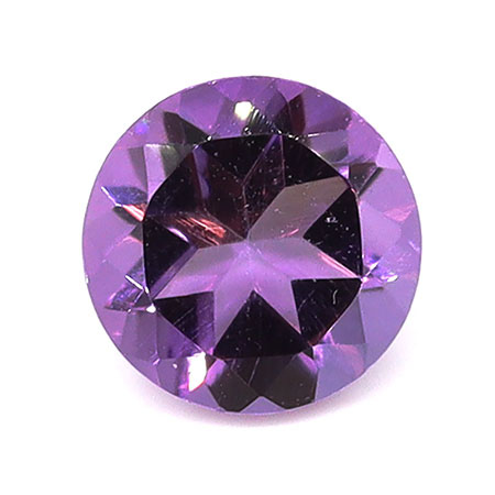 0.50 ct Round Natural Amethyst : Purple