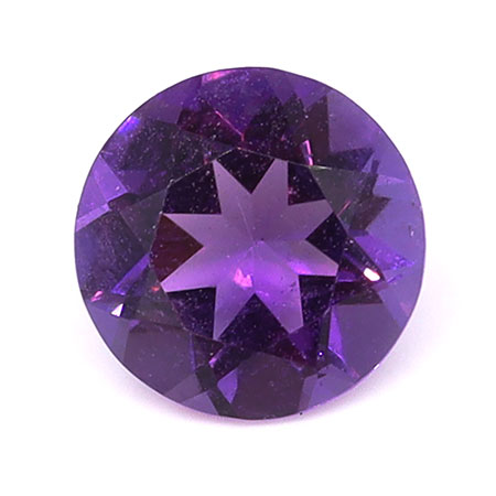 0.66 ct Round Natural Amethyst : Purple