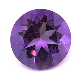 0.70 ct Round Natural Amethyst : Purple