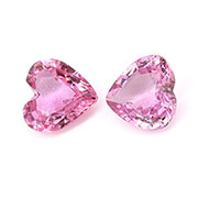 0.53 cttw Fine Pink Pair of Heart Shape Natural Pink Sapphires