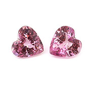 0.60 cttw Fine Pink Pair of Heart Shape Natural Pink Sapphires