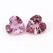 0.55 cttw Fine Pink Pair of Heart Shape Natural Pink Sapphires