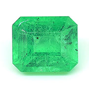 0.82 ct Grass Green Emerald Cut Natural Emerald