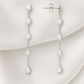  Drop Earrings : 1.10 cttw Diamonds