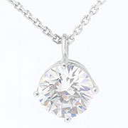 14K White Gold 1.00cttw Diamond Pendant