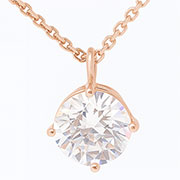 14K Rose Gold 1.00cttw Lab Grown Diamond Pendant